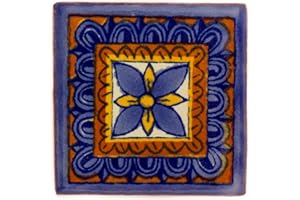 Tumia LAC Azulejos Mexicanos Artesanales de Talavera de 5cm