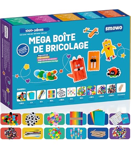 FAMKEEP Kids DIY Kit 1800 Crafts for Kids, DIY Kids Pipe