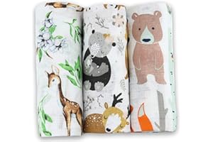 ‎FENSILO FENSILO - Mulltücher - Mullwindeln - 3er Pack 70x80 cm - Stoffwindeln, Made IN EU, schadstoffgeprüft -Spucktücher Baby für Jungen und Mädchen– Baby Mullwindeln