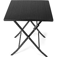 Park Alley Beistelltisch in Schwarz - Gartentisch in Holzoptik (eckig), ideal als Bistrotisch für Garten, Terrasse und…