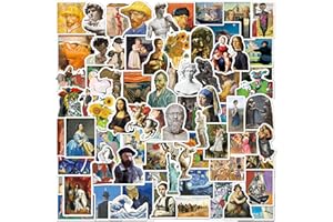 NOGAMOGA Ästhetische Kunst Sticker Ölgemälde Aufkleber Vinyl Wasserdicht (100 Stück) für Wasserflaschen, Laptop, Skateboard, Gepäck und Scrapbook, Aufkleber für Erwachsene