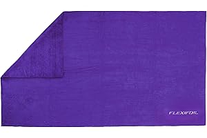Flexifoil Beach Towel Extra Large | Microfibre Quick Dry | Swimming Holiday Travel Sport Gym Camping Sports Yoga Pilates Bath Hair | Best Lightweight Compact Microfiber Drying 180x100cm (Purple)
