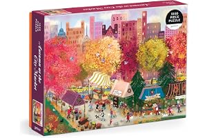 Galison Joy Laforme Autumn at the City Market 1000 Piece Puzzle