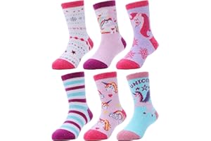 ANTSANG Kinder Mädchen Jungen Socken Warme Wollsocken Wandersocken Dicke Wolle Thermosocken Geschenke Kindersocken 6 Paar