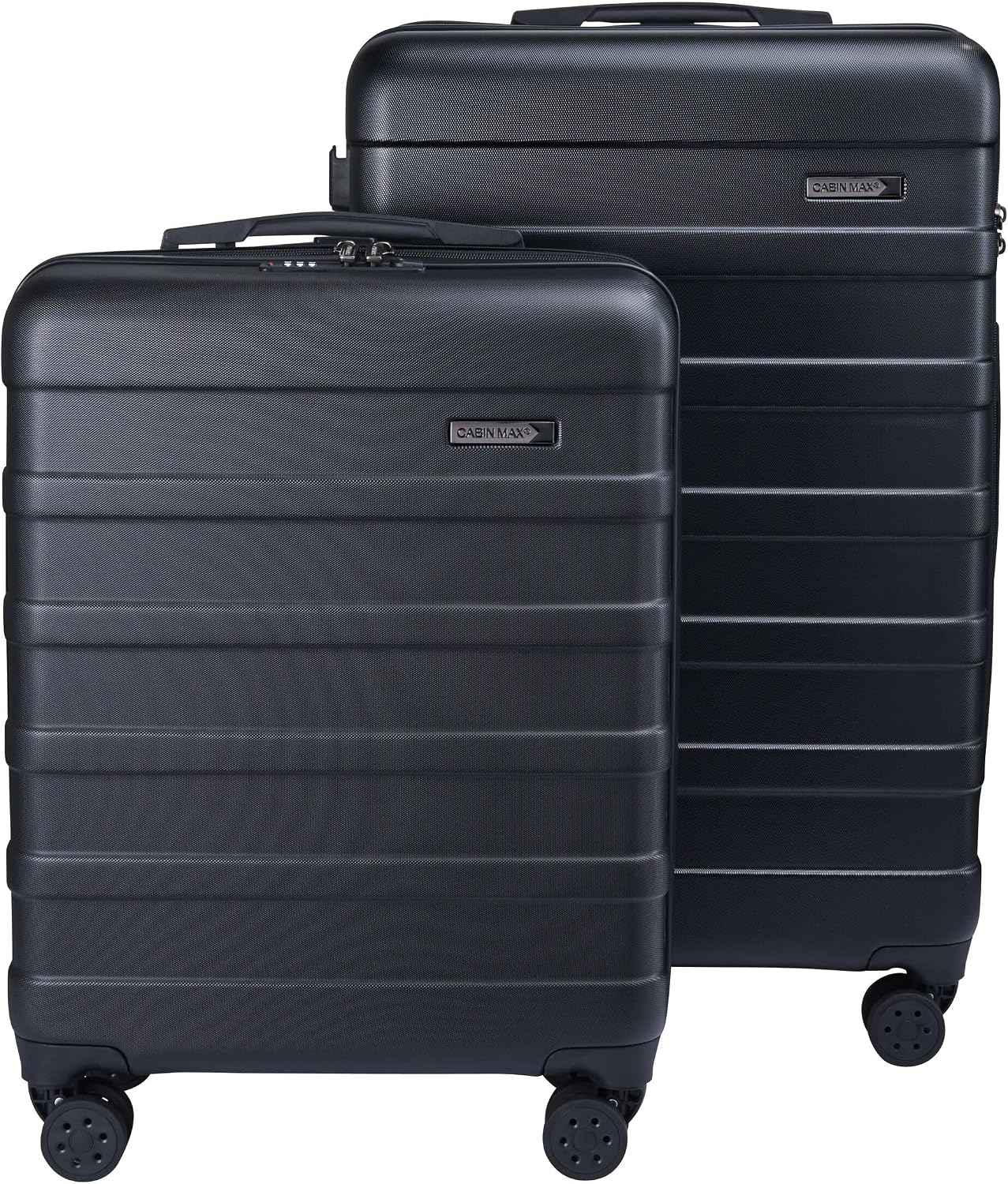 Cabin Max Anode 2-Piece Luggage Set – 100L Hold Check-in Case & 40L (55x40x20) Cabin Case, Hard Shell Spinner Wheels, Optimis