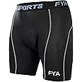 FYA Men's Cycling Shorts,4D Gel Padded Out-Wearable Motorcycle Bike Riding Shorts Quick-Dry Half Pants (M, Black/RED)