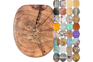 Sanilo Abattant WC avec frein de chute, Grande sélection de lunettes de toilette en bois, Finition de haute qualité (Vieil arbre)