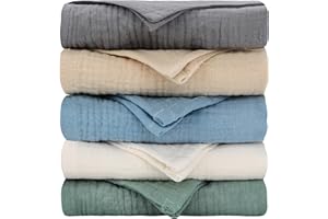 ‎CHIOWELS Chiowels Muslin Cloths Baby First Equipment, Pack of 5 Burp Cloths 100% Cotton (60 x 60 cm), Muslin Nappies for Newborns, Soft and Breathable, Baby Cloths for Boys and Girls, Muslin Cloths 008