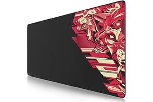 TITANWOLF - XXL Tappetino per Mouse da Gioco - Gaming Mousepad Extra Grande 900 x 400mm - Pad con Base in Gomma Antiscivolo - Spessore 3mm - Design Vector Red