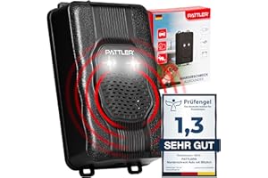 ‎PATTLER PATTLER® Marderschreck Auto mit Blitzlicht - Marderabwehr mit Flexible Stromversorgung - 12V Autobatterie, AA-Batterie oder USB - Effektiver Marderschutz für Auto, Garten, Dachboden - 1 Stück