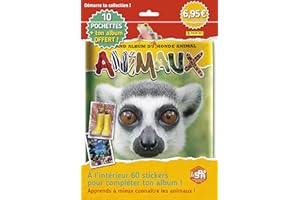 Panini France SA-ANIMAUX-10 Buste + 1 Album in Omaggio, 003980SPCFGD2