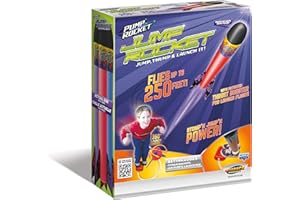 Geospace Original Jump Rocket Set with Launcher and 3 Foam Rockets for Outdoor Backyard or Beach Play - Great for Young Kids & Soars up to 250 feet (Original Jump Rocket Set for Boys & Girls)