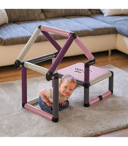 Structure D'Escalade Quadro Adventure - Modulable Pour Enfants 6 Mois à 6 Ans - Intérieur/Extérieur, Développe La Motricité