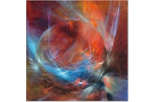 ARTland Wanddeko Wandbild Alu Verbundplatte für Innen & Outdoor Bild 40 x 40 cm Abstrakte Kunst Farbe Spiele Glas Kugel Murmeln T3FX