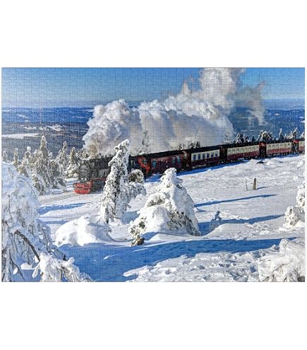 CALVENDO Puzzle „Brockenbahn Im Harz“ – 1000 Teile, 64x48 Cm, Premium-Qualität, Für Erwachsene