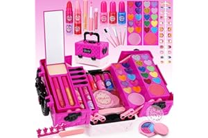 Lubibi Kit de Maquillaje para Niñas, Juguetes Lavables, Juegos de Belleza Cosméticos, Seguro y No Tóxico, Regalo de Princesa para Niñas 3-10 Años