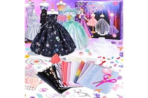 Colmanda Fashion Designer, Activité Manuelle Cadeau Enfant 8 9 10 11 12 13 Ans Créatifs Fille Bricolage Kit avec Mannequin Couture Kits de Loisirs, Idee Studio Mode