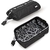 ZIPIT Lenny School Pencil Case for Large Capacity, Black | Washable Pencil Case for 55 Pens and Pencils, Also Works as Makeup