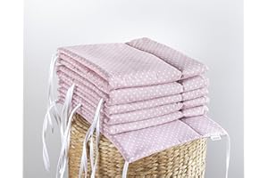 LOOLAY Punkte ROSA 420, 360, 210, 180 x 30 cm für 140 x 70 oder 120 x 60 cm Baumwolle Netzstoff Handmade - PASST NUR ZU DEN ANGEGEBENEN GRÖSSEN ! Altrosa, Staubrossa, Puderrosa (180 cm)