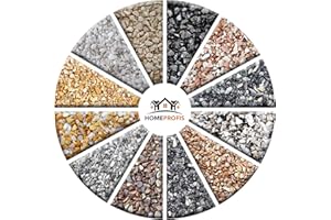 Home Profis® Steinteppich Innen & Außen (bis 10,0 m²) | Giallo Siena (Gelb/Beige) | Über 10 Farben | Marmorkies inkl. 2K Epoxidharz Bindemittel | Für Balkon, Terrasse, Wohnraum & Garage| HPST-2000