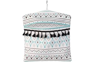 Beldray LA081551FEU7 Peg Bag – Hang On The Line, Peg Organisation, Easy Hanging Hook for Storage, Holds up to 50 Peg Bags, Reusable, Indoor/Outdoor Use, Clothes Peg Bag, 33 x 30 cm, Aztec Print