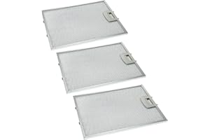 vhbw 3x filtro metálicos de grasa compatible con Balay 3BD791XP/01, 3BD793XP/01, 3BD794B/01, 3BD794N/01, 3BD794X/01 campana extractora, metal
