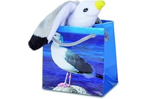 IMPEXIT Peluche Mouette dans Pochette Cadeau 9/8/6cm