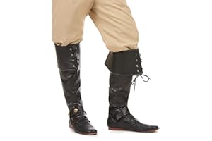 DEGUISE TOI Überzug für Stiefel für Piraten-Kostüm - Schwarz