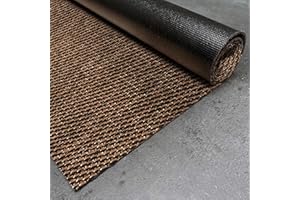 STORESDECO Alfombra vinílica de Tejido Trenzado Premium de Alta Gama. Lavable Antideslizante y extraplana. Materiales de máxima Calidad Resistentes Color Marrón Oscuro 60x200 cm