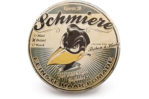 SCHMIERE FEINSTE HAAR-POMADE Rumble59 - Schmiere Pomade für Männer - Klassiker mit Kaugummiduft - 140 ml, mittlerer Halt - wachsbasierte Haarpomade für normale bis dicke Haare - Hairstyling Made in Germany