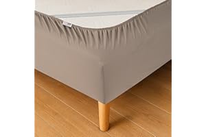 ‎WRAPPYBAG WRAPPYBAG Betthusse 90 x 200 mit Gummizügen – Erneuern und Modernisieren Sie Ihr altes Bett – Farbe Taupe - 6 Größen verfügbar