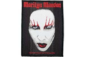 Marilyn Manson Face Aufnäher Patch Gewebt & Lizenziert !!