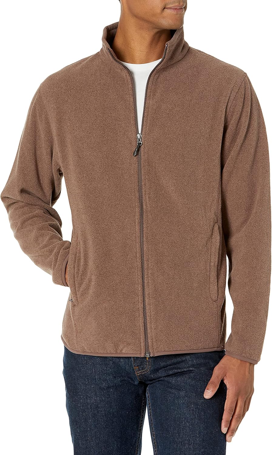 Amazon Essentials Chaqueta de Felpa con Cremallera Completa (Disponible en Tallas Grandes y Largos Especiales) Hombre