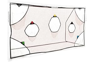 ‎QUICK PLAY QuickPlay Zielnetz für Fußballtor mit 7 Punktzonen – Übungsschießen & Toraufnahmen – Rahmen Nicht im Lieferumfang enthalten