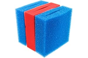 Pondlife 3 x filter sponge pond filter slotted compatible with Oase BioTec 5, 25 x 25 x 8 cm, 2 x blue coarse, 1 x red fine, pond filter replacement parts