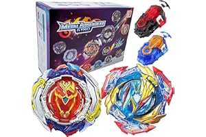 Gytobytle Bey Kampfkreisel Metal Fusion Blade Kreisel Set mit Launcher Griff Valtryek Achilles (201 & 205)