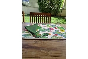 PAGO POCO Novita !!!! Tovaglietta Americana Trapuntata con 1 Tovagliolo Disegno Cactus Made in Italy!!!!