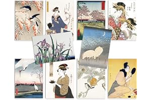 STRAND CLOTHING Cartoline giapponesi Ukiyo-e Art Set di 10 – Cartoline Pack Woodblock Cards Gift (Set di 2)