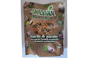 SNOWFLAKEHEAVEN Bruschetta snack Garlic & parsley 4x150g. Vegan Authentic Italian Bruschetta is a classic appetizer