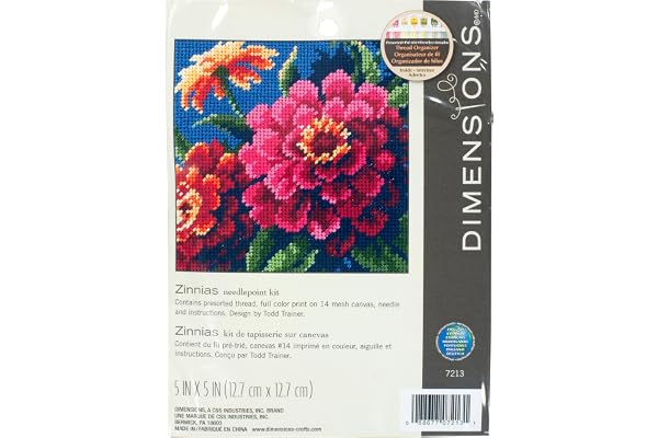 Dimensions Kit Canevas, Zinnias