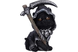 Nemesis Now Amara Grim Reaper Feline Cat Figurine, Black, 10.2cm
