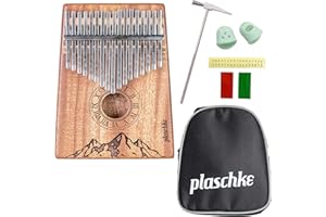 PLASCHKE INSTRUMENTS Alp-Gold Kalimba, 17 keys, pianoforte a pollice, thumb piano, Set, dall'Alto Adige