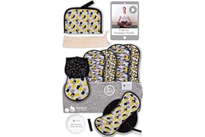 ‎NATISSY Binden waschbar Bio Baumwolle mit rutschfester Druck; 6-Pack (L+XL) Stoffbinden waschbar; wiederverwendbare Damenbinden waschbar Nacht; Waschbare Baumwollbinden starke Blutung für sorgenfreie Periode