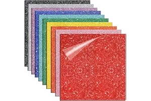 Wonninek Acryl Kunststoffplatten, 10 Stück Glitter Farbige Acrylplatten, 3mm Dicke Acrylplatten zum Laserschneiden, Für DIY Schmuck Kunsthandwerk Bilderrahmen Schilder Ausstellungsprojekte 20 x 20 cm