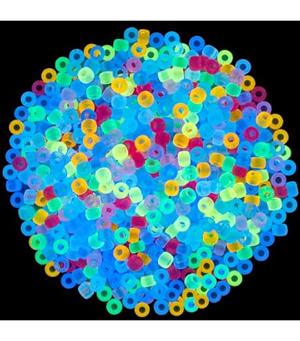1000 Perline Pony Verdi Per Bambini 6x9 Mm – Foro 4 Mm – Per Bracciali Dell'Amicizia E Creazioni Fai Da Te
