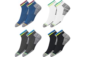 NAVYSPORT Originals Amortyzowane bawełniane skarpetki do kostki dla mężczyzn i kobiet, Różne zestawy łączone 4 pary