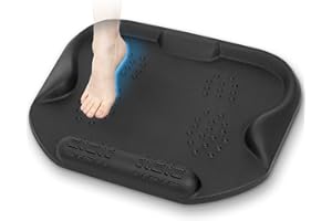 ‎DURONIC Duronic FT01 Mata do pracy na stojąco antyzmęczeniowa Kolor: czarny | mata podłogowa pod biurko z punktami masażu ergonomiczne podparcie dla stóp i pleców podczas pracy stojącej | mata do masażu stóp