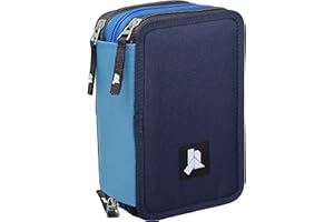 Julian Ross Mix 13 Trousse Garçon, Étui Triple rempli, 45 Accessoires d'École Primaire, 20 Centimètres, Colle en bâtonnet, Mine+, 3 Fermetures Éclair, Compartiments Organisés