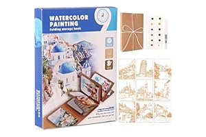 CICISTORY Cahier Aquarelle, Livre Aquarelle avec Pinceau et Papier Aquarelle, Aquarelle Peinture, Adapté à la Maison, à l'École, aux Voyages et à la Peinture à l'Aquarelle pour Débutants