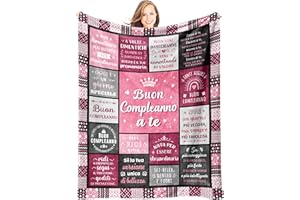 Giftasy Regalo Donna Compleanno, Regalo Amica - Idee Coperta Plaid Piena di Benedizioni, Regalo Compleanno Donna Originale per Migliore Amica, Mamma, Nonna, Sorella, Figlia, Fidanzata (157 x 132 cm)